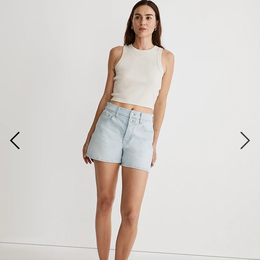 Madewell The Momjean Short in Essen Wash: Yoke Edition